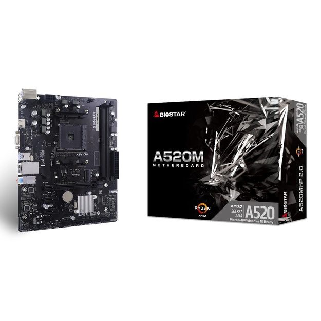 Mainboard|BIOSTAR|AMD A520|Socket AM4|micro ATX|RAM DDR4-SDRAM|2xSlots|1xNumber of M.2 (M) slots|A520MHP2.0