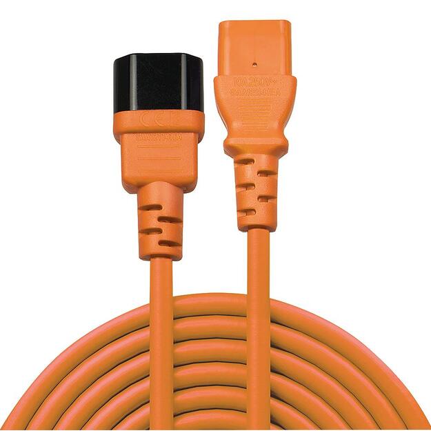 CABLE POWER IEC EXTENSION 2M/ORANGE 30475 LINDY