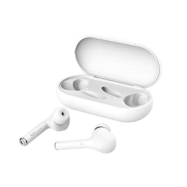 Ausinės vidinės belaidės HEADSET NIKA TOUCH BLUETOOTH/WHITE 23705 TRUST