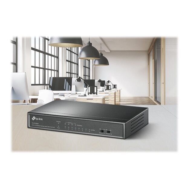 Komutatorius TP-LINK TL-SF1008LP Desktop 8x10Base-T 100Base-TX PoE ports 4