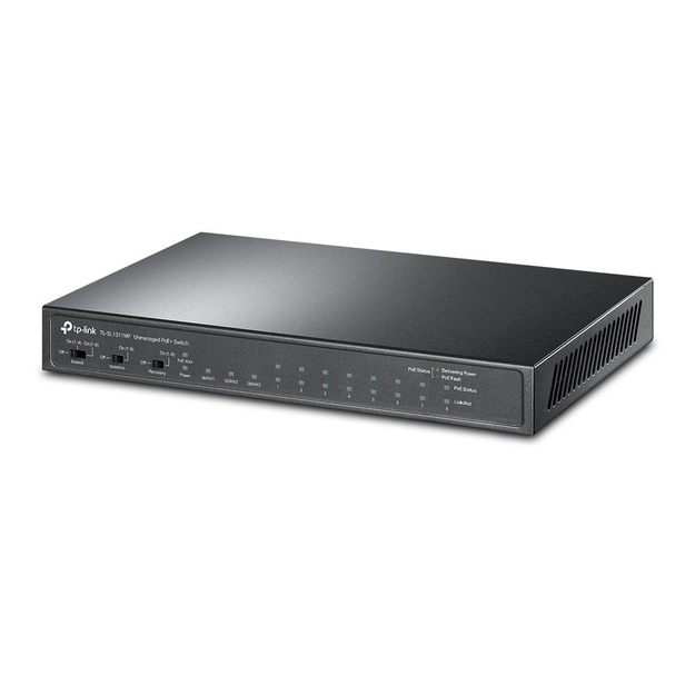 Komutatorius TP-LINK TL-SL1311MP 1x10Base-T 100Base-TX PoE+ ports 8 124W
