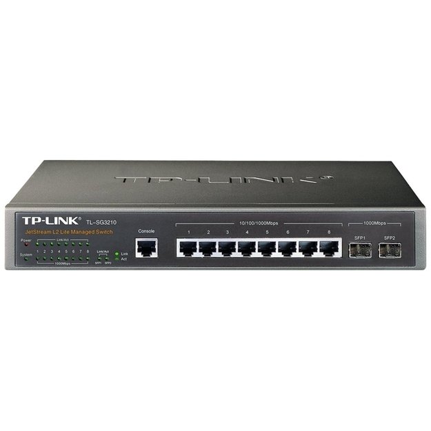 Komutatorius TP-LINK TL-SG3210 Type L2 8x10Base-T 100Base-TX 1000Base-T 2xSFP 2