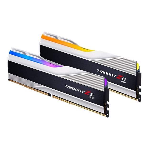 Operatyvioji atmintis (RAM) G.SKILL Trident Z5 RGB DDR5 32GB 2x16GB 6000MHz CL40 1.35V XMP 3.0 silver