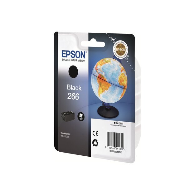 EPSON Cartouche Black Globe 266 - encre DURABrite Ultra WORKFORCE WF-100W