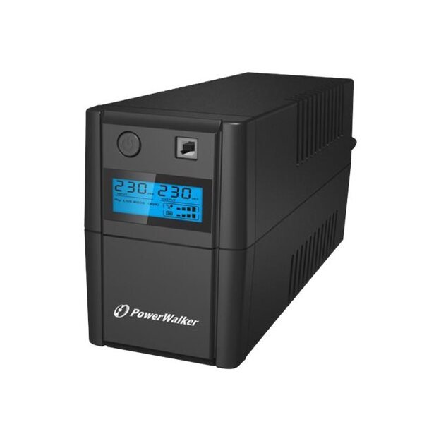 Nepertraukiamo maitinimo šaltinis UPS POWERWALK VI 850 SHL LINE-INTERACTIVE 850VA, 2X SCHUKO, RJ11 IN/OUT, USB, LCD