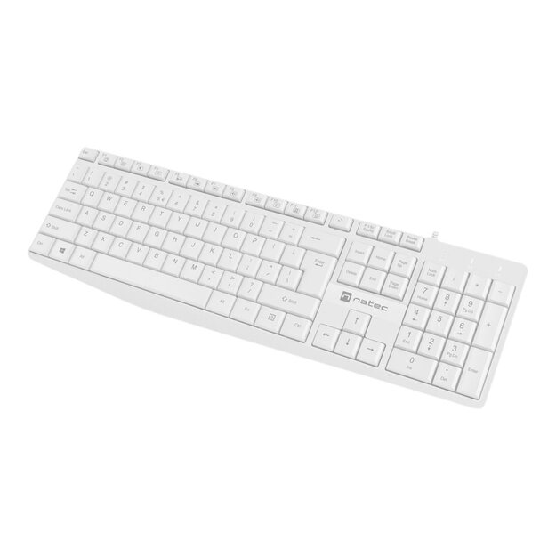 Klaviatūra laidinė NATEC Nautilus US slim white