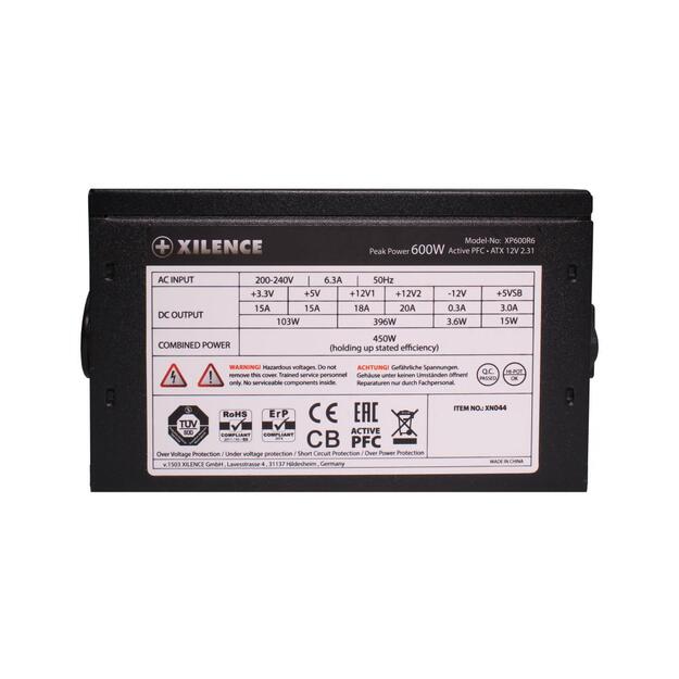 Maitinimo šaltinis kompiuteriui Power Supply|XILENCE|450 Watts|Peak Power 600 Watts|PFC Active|XN044