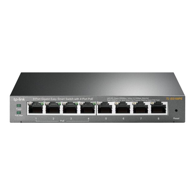 Komutatorius 8PORT 1000M POE TL-SG108PE TP-LINK