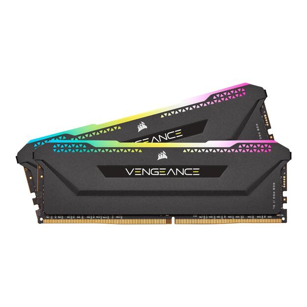 Operatyvioji atmintis (RAM) CORSAIR DDR4 16GB 2x8GB 3600Mhz DIMM CL18 VENGEANCE RGB PRO SL Black 1.35V XMP 2.0