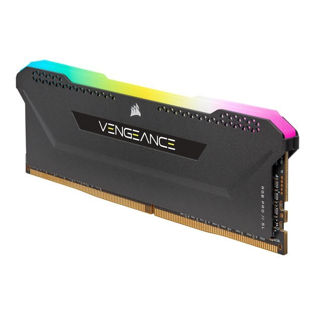 Operatyvioji atmintis (RAM) CORSAIR DDR4 16GB 2x8GB 3600Mhz DIMM CL18 VENGEANCE RGB PRO SL Black 1.35V XMP 2.0