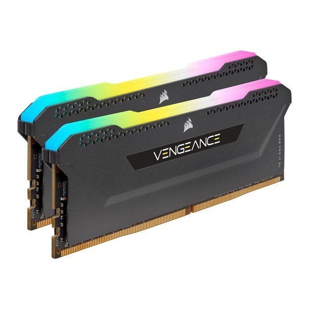 Operatyvioji atmintis (RAM) CORSAIR DDR4 16GB 2x8GB 3600Mhz DIMM CL18 VENGEANCE RGB PRO SL Black 1.35V XMP 2.0