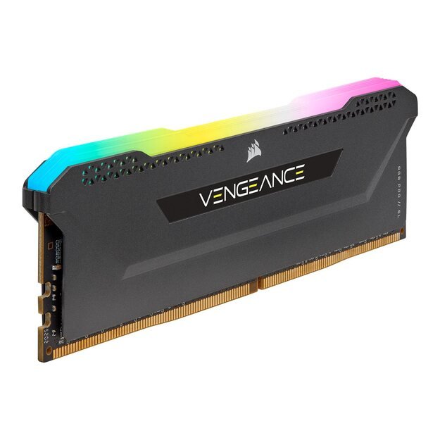 Operatyvioji atmintis (RAM) CORSAIR DDR4 16GB 2x8GB 3600Mhz DIMM CL18 VENGEANCE RGB PRO SL Black 1.35V XMP 2.0