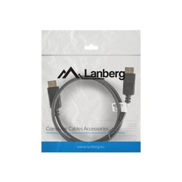 LANBERG CA-DPDP-10CC-0010-BK cable Display Port M/M 1m 4K black 3