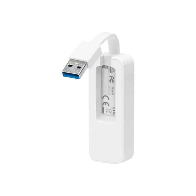 TP-LINK USB 3.0 to Gigabit Ethernet Adapter, 1 port USB 3.0 connector and 1 port Ethernet port