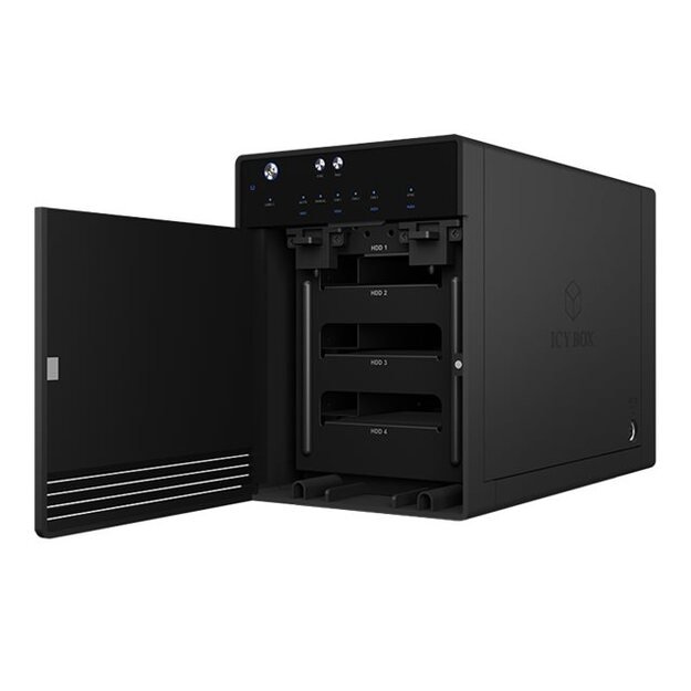 ICY BOX IB-3740-C31 USB 3.1 Type-C SINGLE enclosure for 4x2.5/3.5inch SATA HDDs/SSDs 5