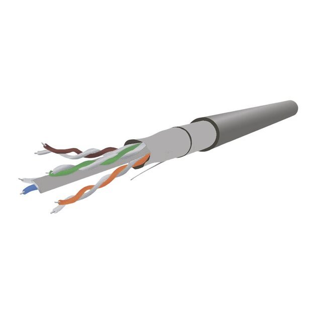 Patch kabelis GEMBIRD PP6-0.5M RJ45, Cat.6, FTP, 0.5m, gray