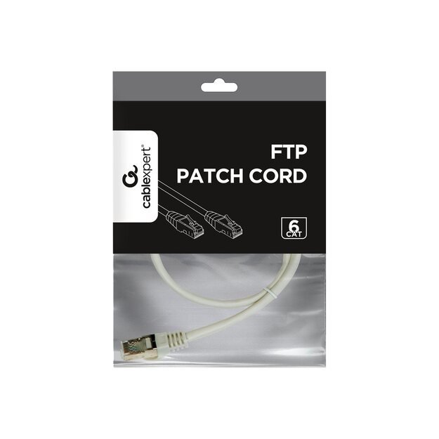 GEMBIRD PP6-0.5M Gembird patchcord RJ45, cat. 6, FTP, 0.5m, gray