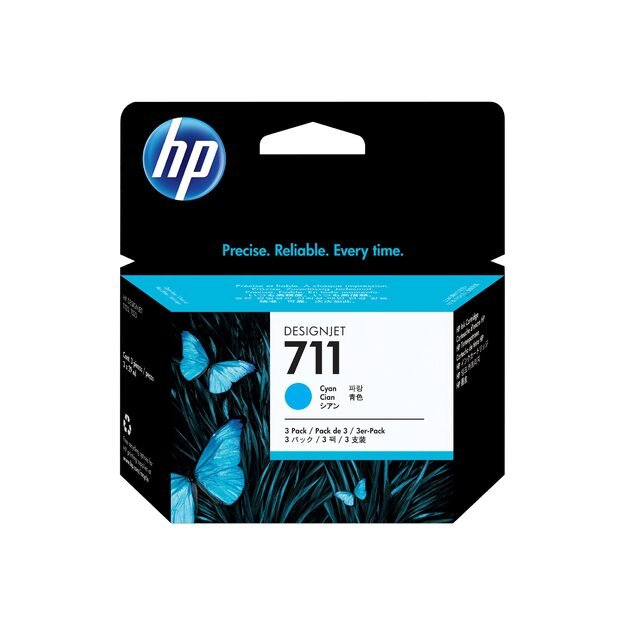 INK CARTRIDGE CYAN NO.711/3-PACK 29ML CZ134A HP