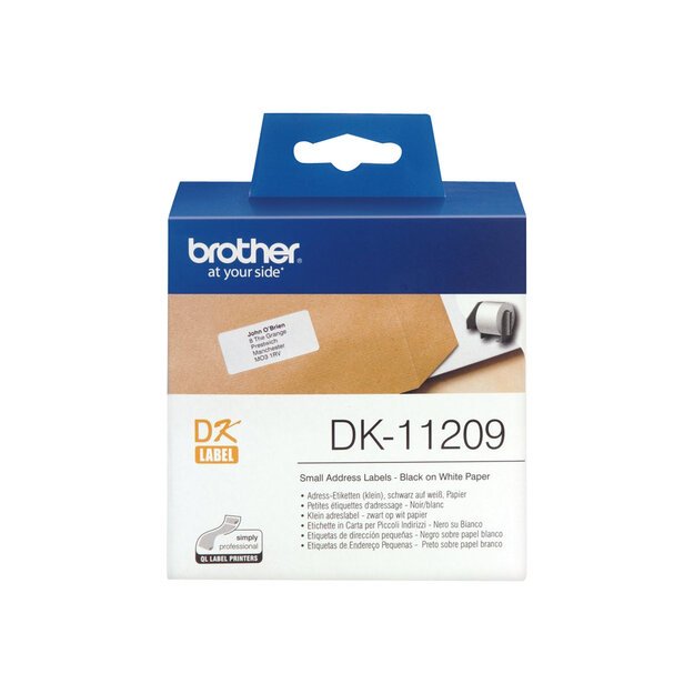 BROTHER DK11209 Adress-Etiketten QL500 29x62 800 pcs/roll QL500/550