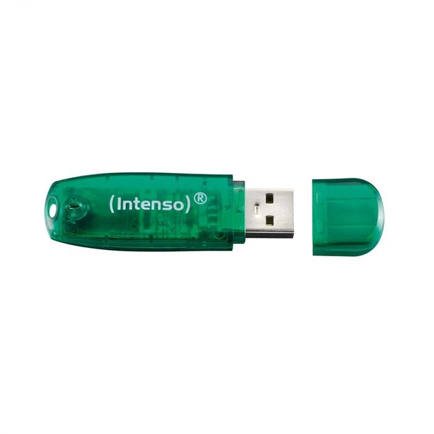 USB raktas MEMORY DRIVE FLASH USB2 8GB/GREEN 3502460 INTENSO 1