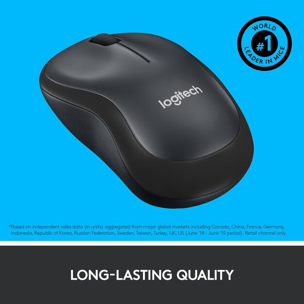 Kompiuterinė pelė belaidė OPTICAL WRL M220/SILENT B/G 910-004878 LOGITECH 22