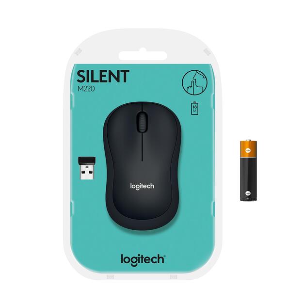 Kompiuterinė pelė belaidė OPTICAL WRL M220/SILENT B/G 910-004878 LOGITECH 26
