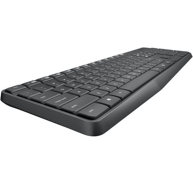 Klaviatūra + pelė komplektas LOGITECH MK235 Wireless Keyboard&Mouse GREY US INT