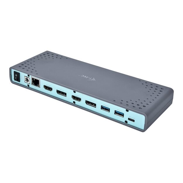 I-TEC USB 3.0/USB-C Dualdock 1x 5K 2x 4K 60Hz 2x HDMI 2x DP 1x GLAN 6x USB 3.0 1x Audio/Mic Jack Kensington kompatible with TB 3