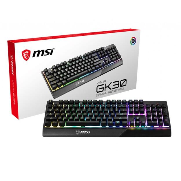 Klaviatūra laidinė GAMING BLACK ENG/VIGOR GK30 US MSI