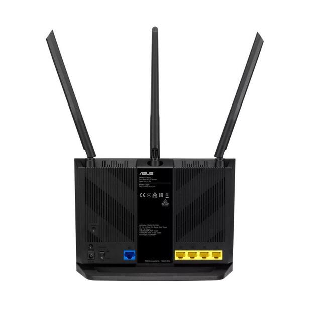 Maršrutizatorius |ASUS|1800 Mbps|Wi-Fi 5|Wi-Fi 6|1 WAN|4x10/100/1000M|Number of antennas 4|4G-AX56