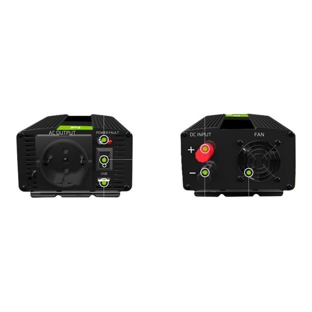 GREENCELL Car Power Inverter 24V to 230V 1000W/2000W Pure sine wave 10