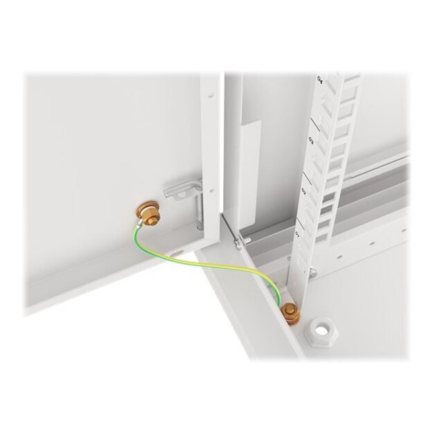 Televizoriaus laikiklis sieninis LANBERG Wall mount cabinet 19inch 12U 600x450 steel doors grey flat pack 46