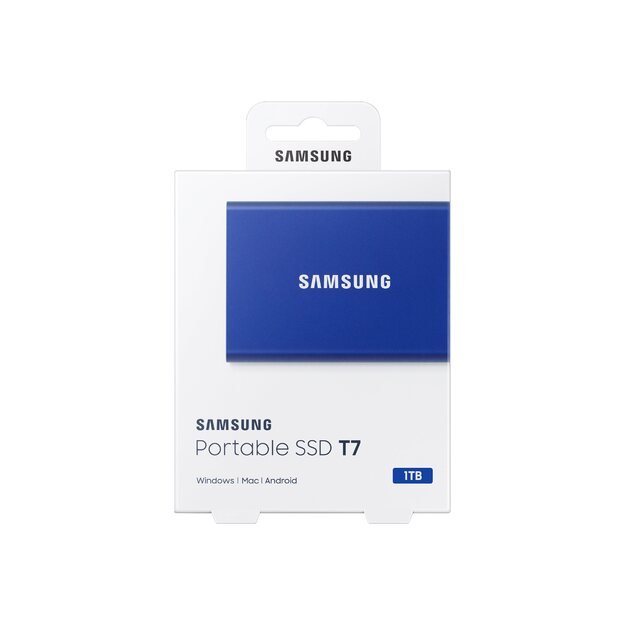 Išorinis kietasis diskas SSD |SAMSUNG|T7|1TB|USB 3.2|Write 1000 MBytes/sec|Read 1050 MBytes/sec|MU-PC1T0H/WW