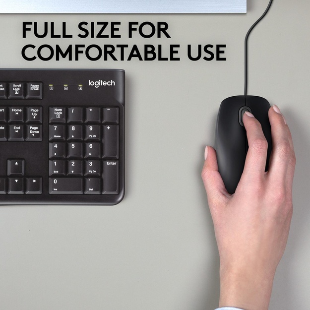 Kompiuterinė pelė laidinė MOUSE USB OPTICAL B110 SILENT/BLACK 910-005508 LOGITECH