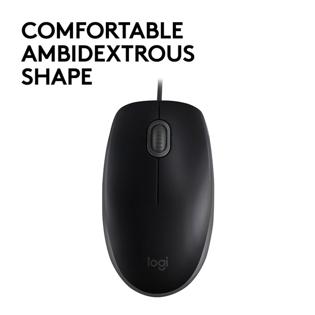 Kompiuterinė pelė laidinė MOUSE USB OPTICAL B110 SILENT/BLACK 910-005508 LOGITECH