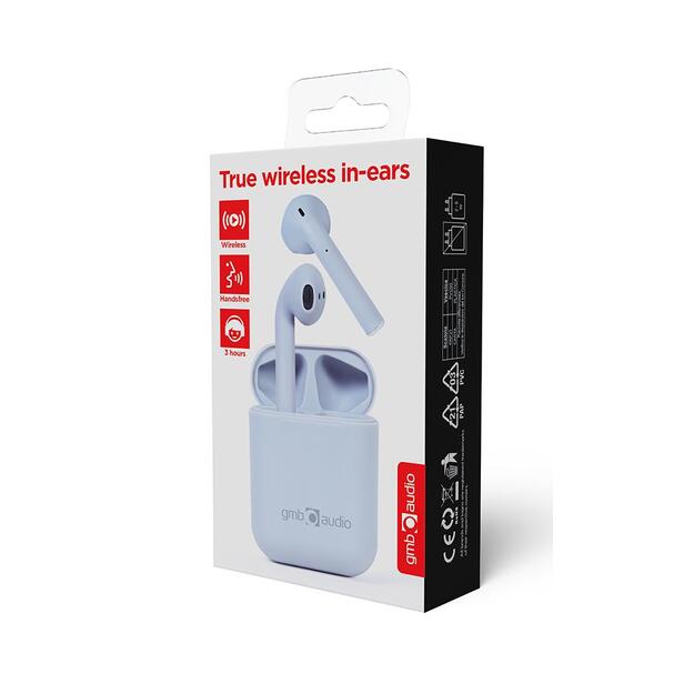 Ausinės vidinės belaidės HEADSET BLUETOOTH SEATTLE/GREY TWS-SEA-GW GEMBIRD 10