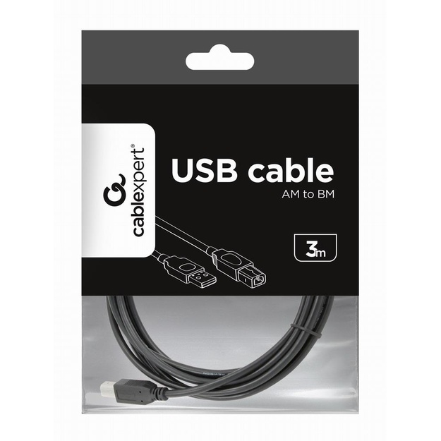CABLE USB2 AM-BM 3M/BLACK CCP-USB2-AMBM-10 GEMBIRD