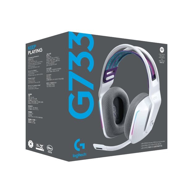 Ausinės LOGITECH G733 LightSpeed Wireless RGB Gaming - WHITE - EMEA 44