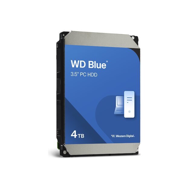 Kietasis diskas vidinis HDD|WESTERN DIGITAL|Blue|4TB|SATA|256 MB|5400 rpm|3,5 |WD40EZAX