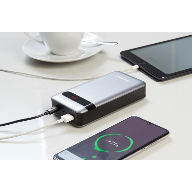 Išorinė baterija USB 20000MAH QC3.0/ANTHRACITE PD20000 INTENSO