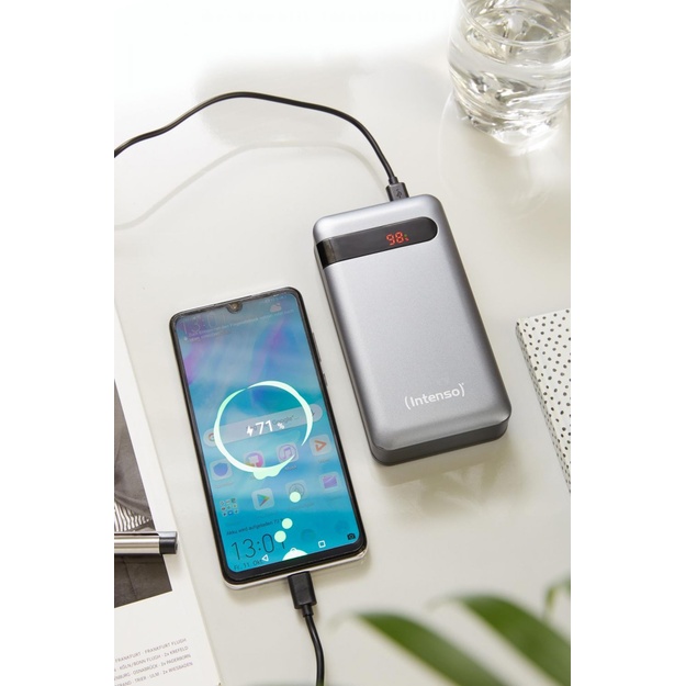 Išorinė baterija USB 20000MAH QC3.0/ANTHRACITE PD20000 INTENSO