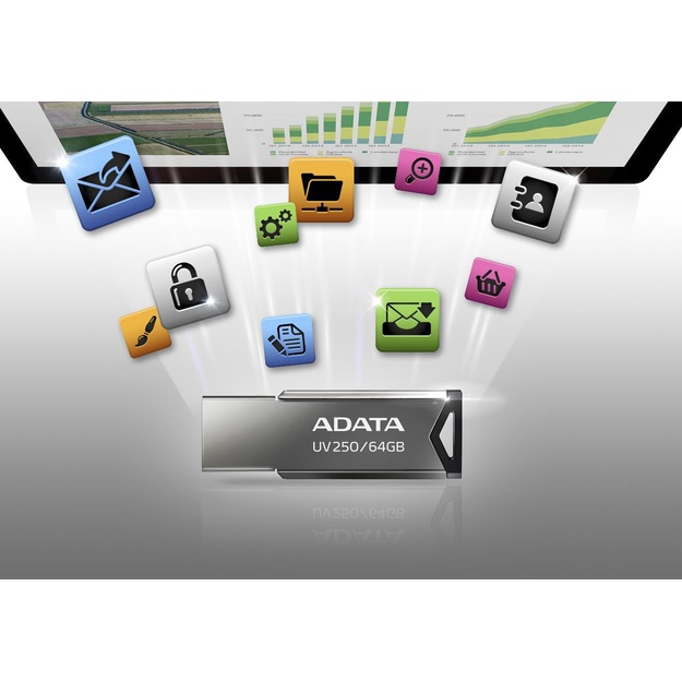 USB raktas USB2 16GB/AUV250-16G-RBK ADATA