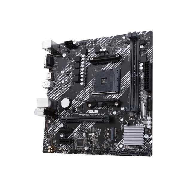 ASUS PRIME A520M-K AMD Socket AM4 for 3rd Gen AMD Ryzen mATX Form Factor DDR4 25