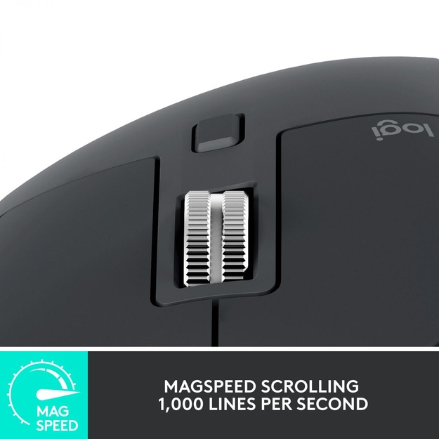 Kompiuterinė pelė belaidė MOUSE BLUETH OPTICAL MASTER 3S/BLACK 910-006559 LOGITECH