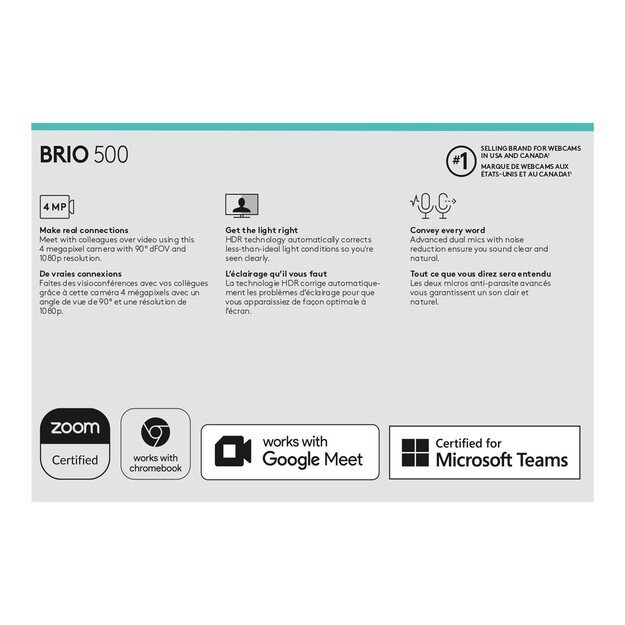 LOGITECH Brio 500 - GRAPHITE - EMEA28 30
