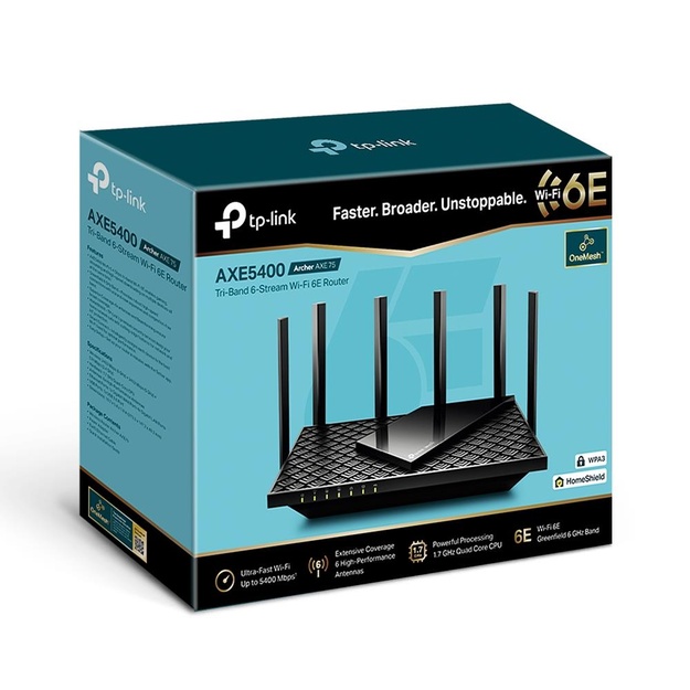 Maršrutizatorius 5400MBPS WI-FI 6E TRI-BAND ARCHER AXE75 TP-LINK