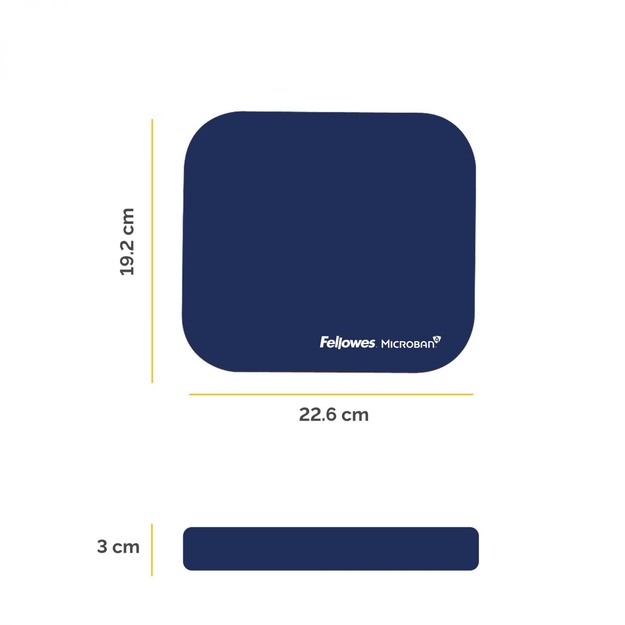 MOUSE PAD MICROBAN/BLUE 5933805 FELLOWES