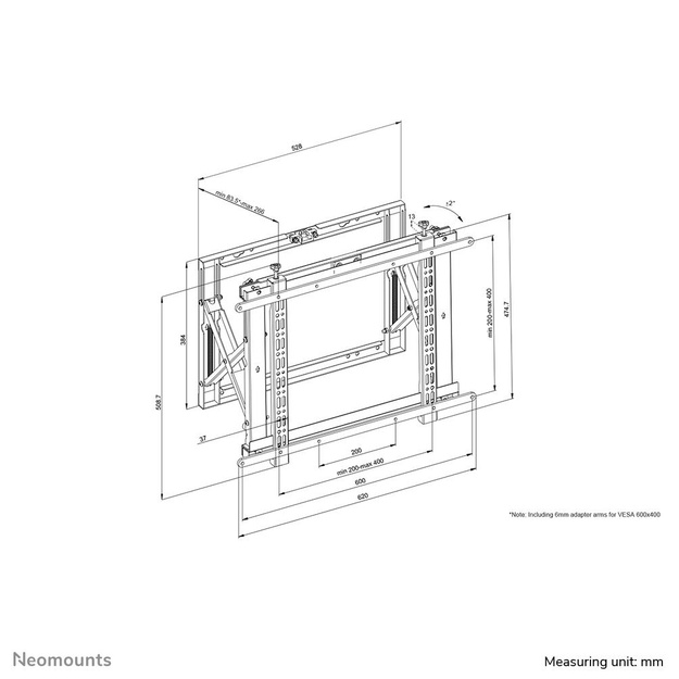 TV SET ACC WALL MOUNT/WL95-800BL1 NEOMOUNTS