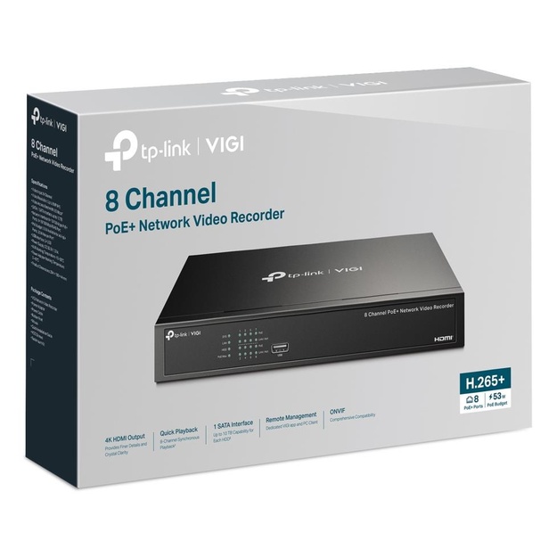 Vaizdo įrašymo įrenginys 8CH POE+ VIGI NVR1008H-8P TP-LINK