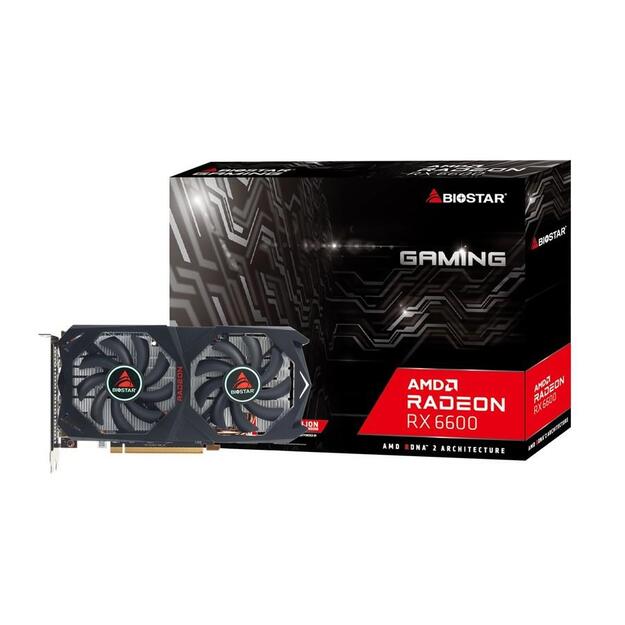 Graphics Card|BIOSTAR|AMD Radeon RX 6600|8 GB|GDDR6|128 bit|PCIE 4.0 16x|GPU 1626 MHz|Dual Slot Fansink|1xHDMI|3xDisplayPort|VA6606RM81